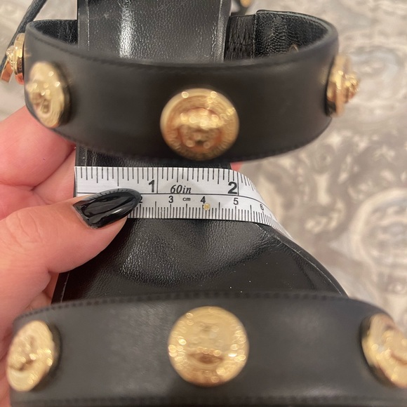 Versace black heeled sandals - Picture 3 of 5